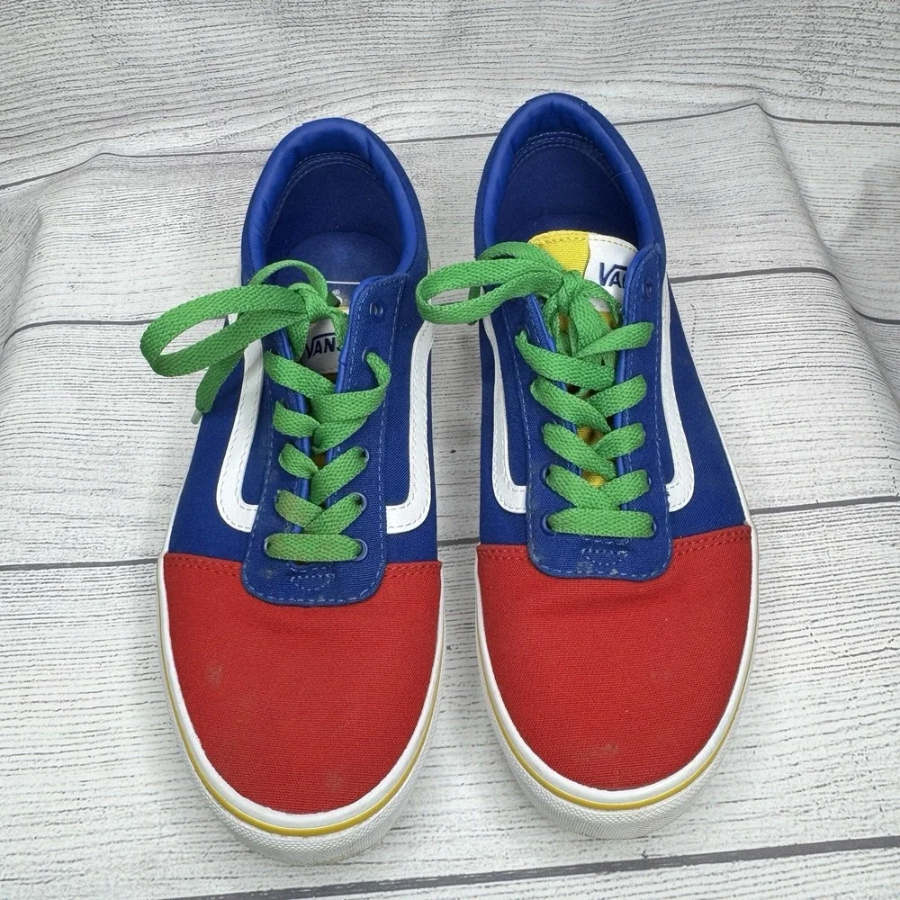 Vans Kids Old Skool Color Block Skate Sneakers Size 6Y Yacht Club Primary Colors